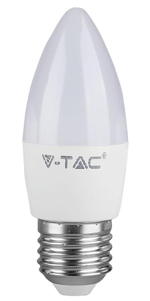 5.5W Frosted LED Candle, 3000K, 470lm, E27, Non-Dimmable - VT-289 858