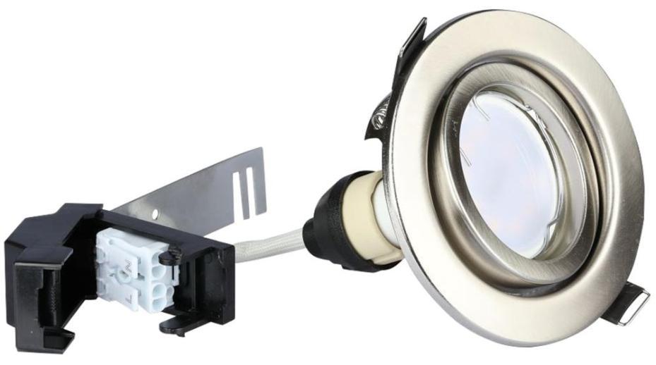 5W LED Downlight, GU10, 6400K, Satin, 3 Pack - VT-4444 8886