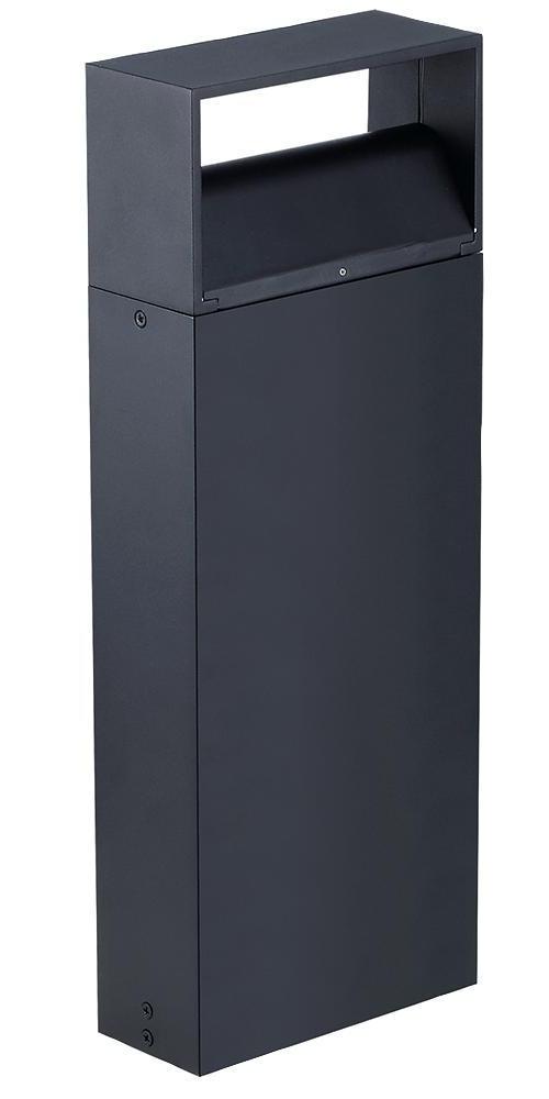 13W IP65 LED Rectangular Bollard Light, 3000K, Jet Black, Large - 0047931