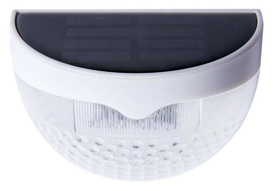 IP55 Solar LED Fence Light, White - PEL01340