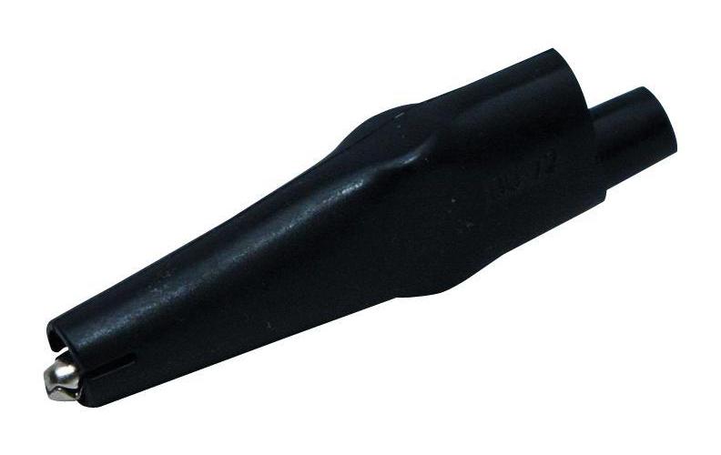 10A Insulated Steel Crocodile Clip, Black - BU-63-0