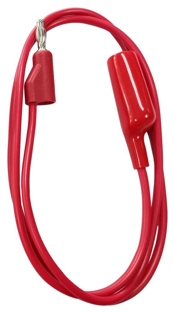 4mm Banana Plug to Crocodile Clip Lead, 30V AC, 60V DC, 10A, 900mm, Red - MP770267