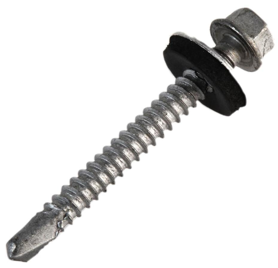 5.5mm x 50mm Sheet to Steel Roofing Screws & Washers, 100 Pack - TFHW16SD5550L