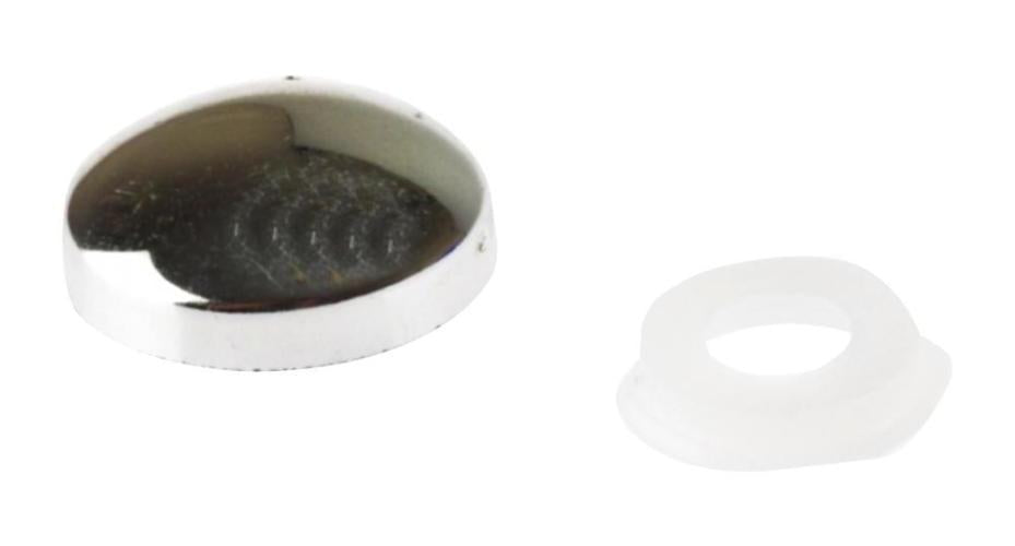 6 - 8g Chrome Plastic Domed Screw Cover Caps, 200 Pack - 200PDT5