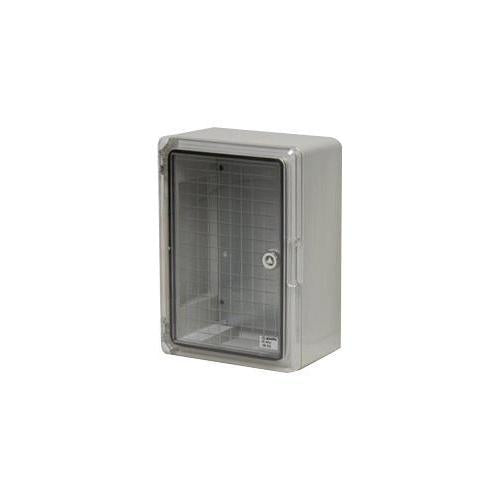 Grey ABS Enclosure, Lockable Transparent Door 200x300x130mm - MP001222