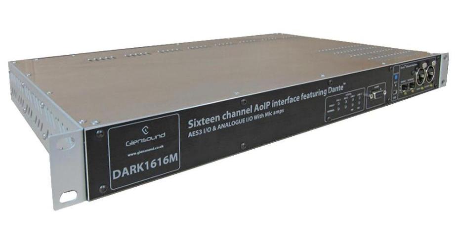 16 Channel Analogue & AES3 I/O Network Audio Interface with Dante - DARK1616M