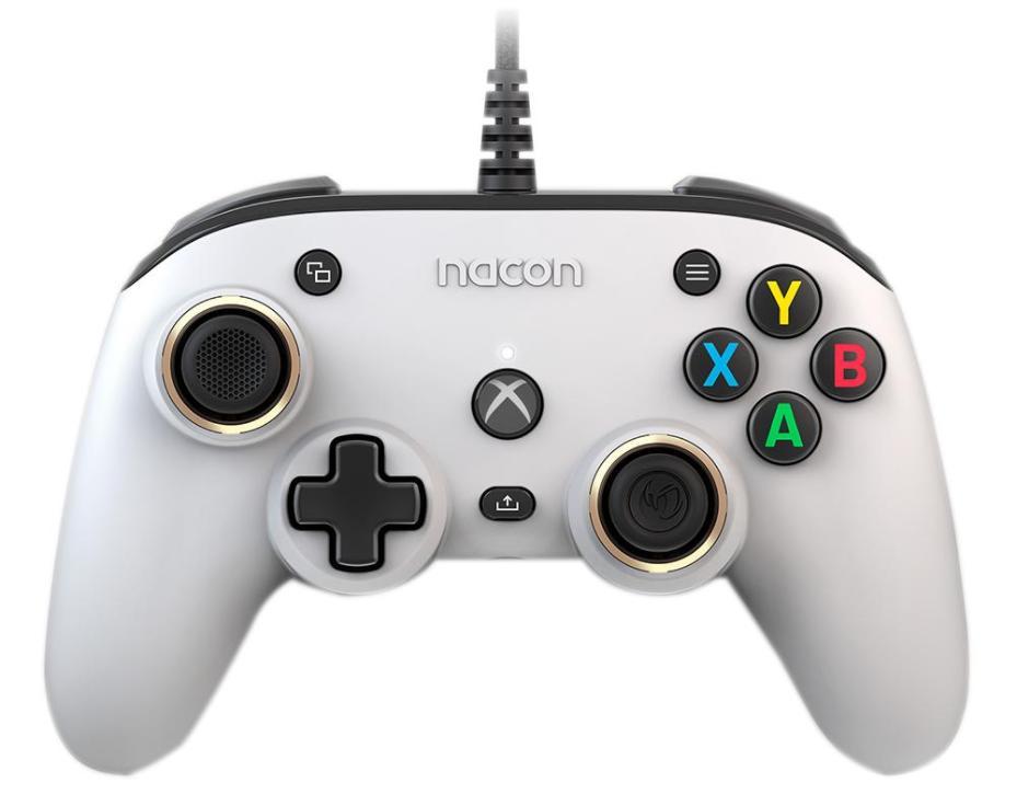 Pro Compact Xbox Gaming Controller, White - 3665962005301
