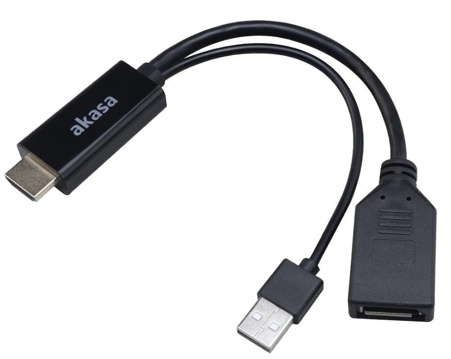 4K HDMI to DisplayPort Adaptor Cable - AK-CBHD24-25BK