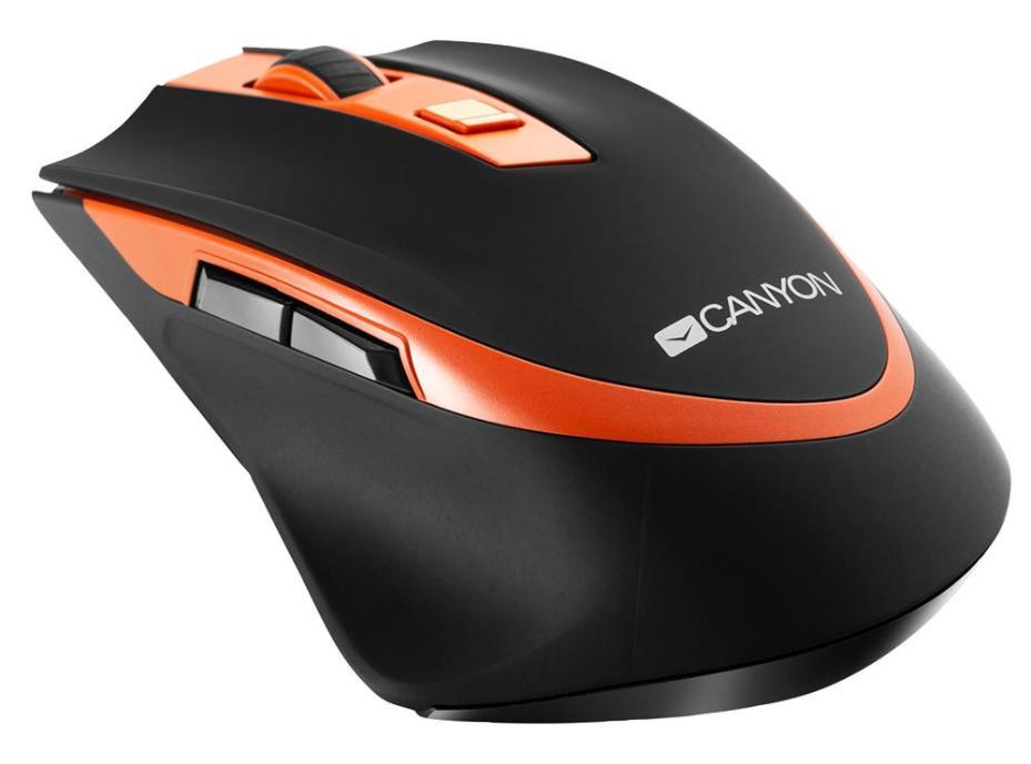 Wireless Optical Mouse, Black / Orange - CNS-CMSW13