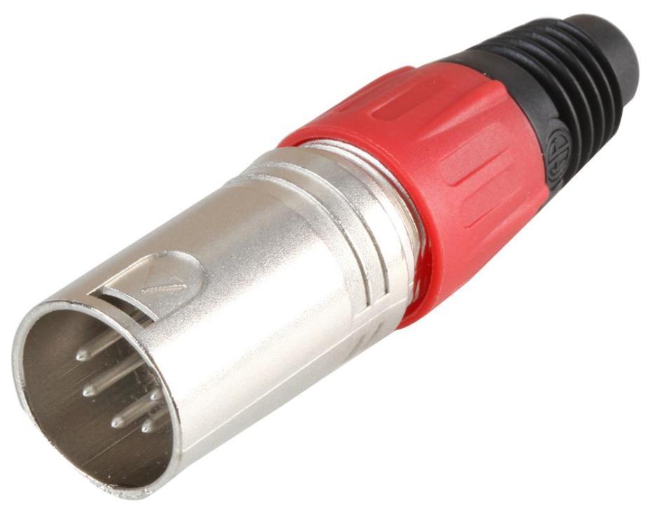 5 Pole XLR Plug, Red - PSG08714