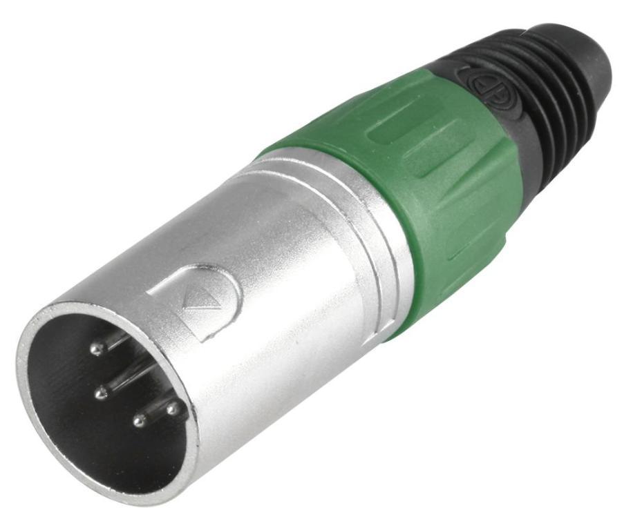 4 Pole XLR Plug, Green - PSG08712