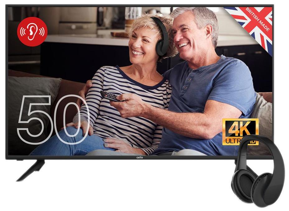 50" 4K ULTRA HD LED TV WITH HEADPHONES - C5020HH4K