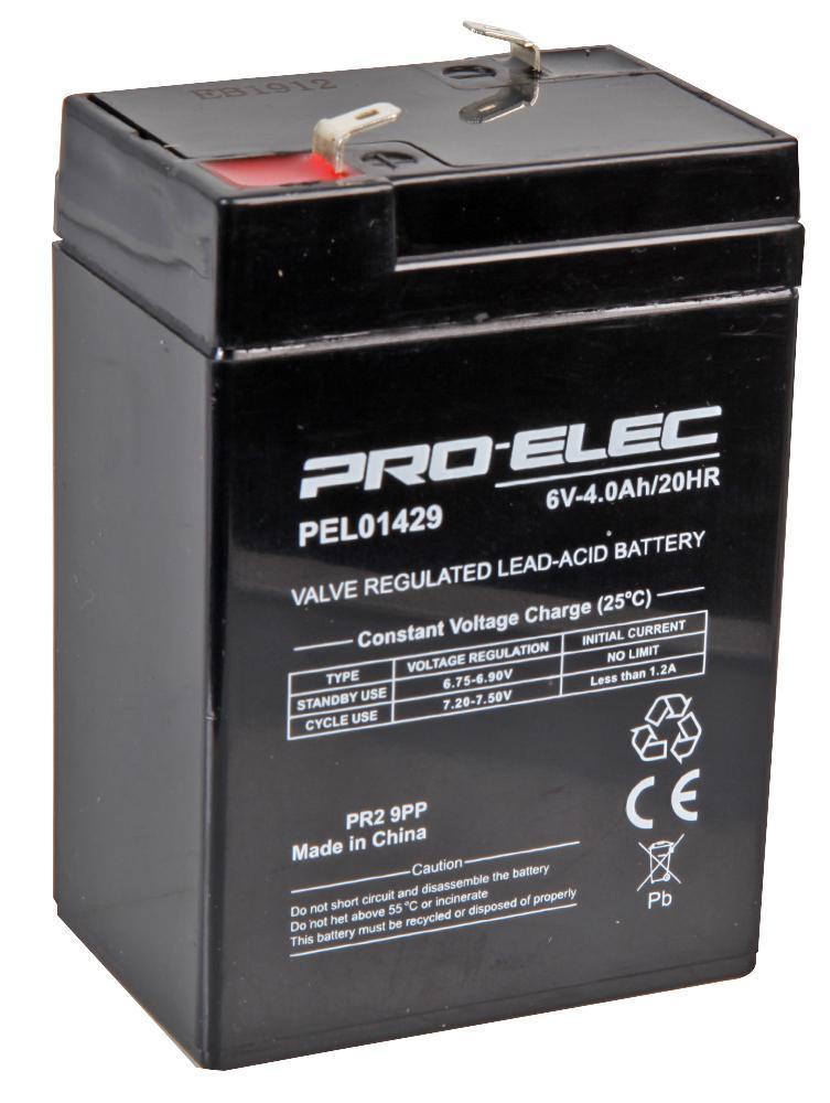 4Ah 6V AGM Lead Acid Battery - PEL01429