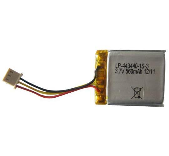 600mAh 3.7V Lithium Polymer Rechargeable Battery - LP-443440-1S-3