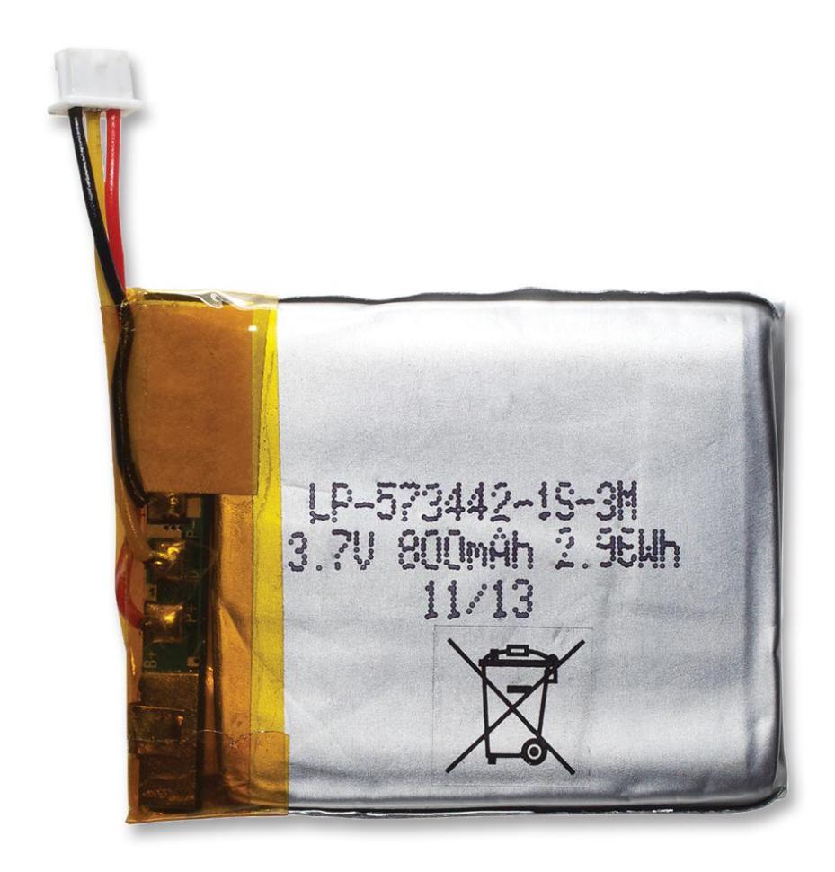 800mAh 3.7V Lithium Polymer Rechargeable Battery - LP-573442-1S-3
