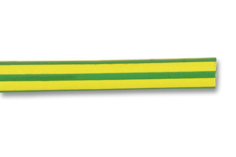 4.8mm 2:1 Normal Wall Heat Shrink Tubing, Green/Yellow, 1.2m - PELB0421