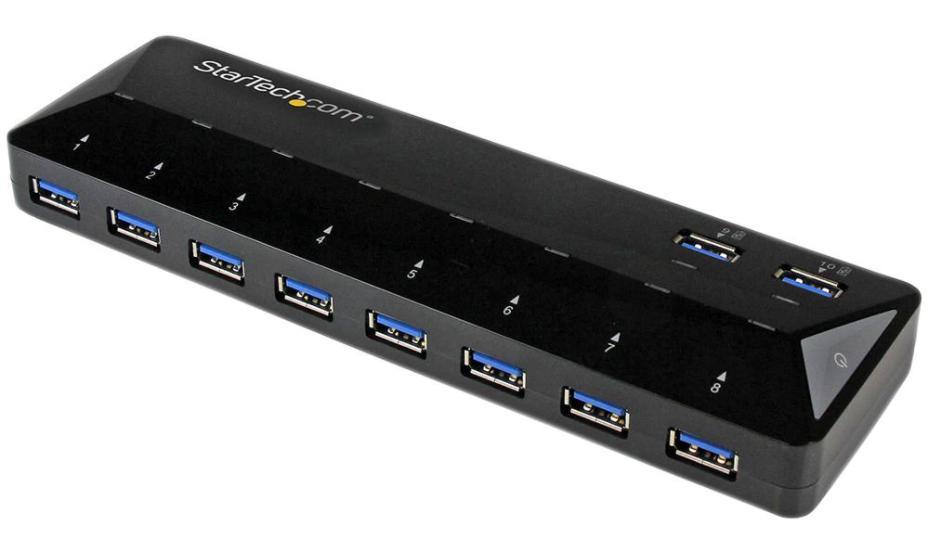 10 Port USB 3.0 Desktop Hub with Charge & Sync Ports, USB-A to 10x USB-A - ST103008U2C