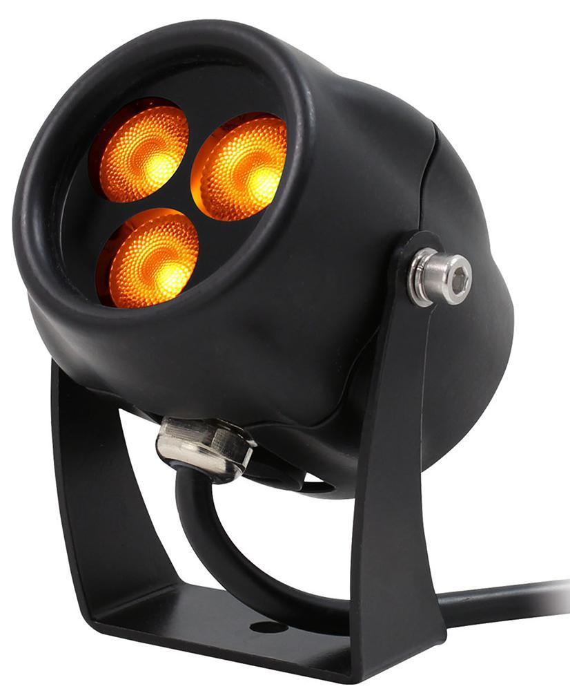 3x1W LED Amber Light Fixture, IP65 - LEDJ391