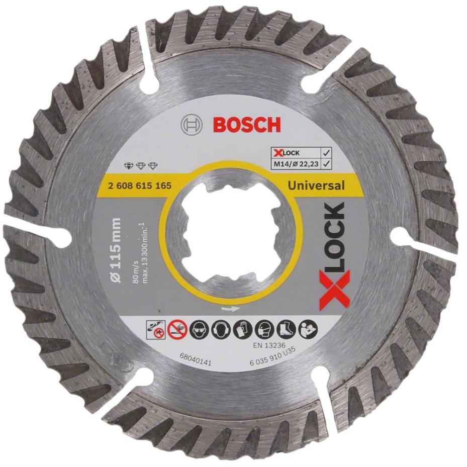 4 1/2" (115mm x 2mm x 22.23mm) Angle Grinder X-LOCK Universal Diamond Cutting Disc - 2608615165