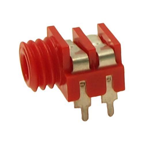 3.5mm Mono Jack Socket, Panel Mount, PCB, Red - CL1384R