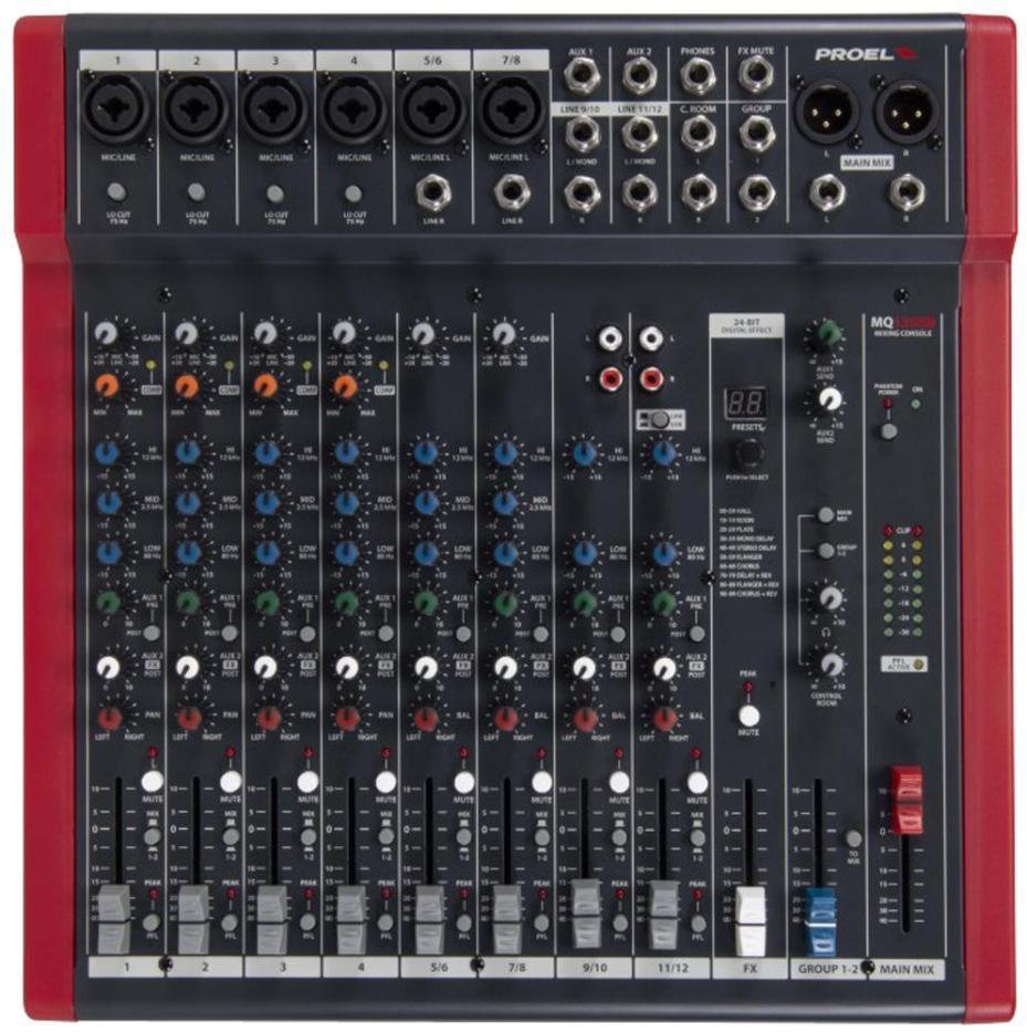 12 Channel Audio Mixer with DSP & USB - MQ12USB