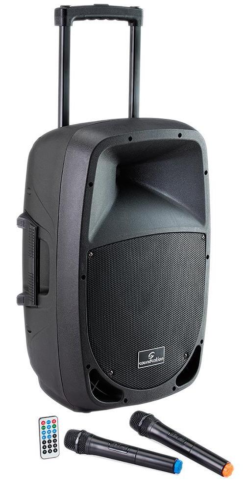 12" Portable Speaker 400W with USB/SD/BT & 2x VHF Mic - GO-SOUND 12AMW