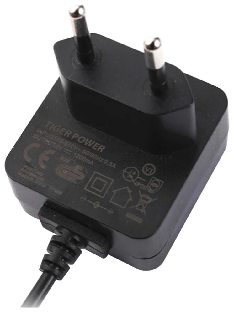 12V, 500mA, 6W Euro Plugtop Power Supply, 2.1mm Plug - TP1133