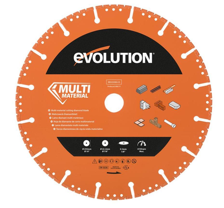 10" (255mm x 22.23mm) Multi-Material Diamond Cutting Blade - MD255SEG-CS