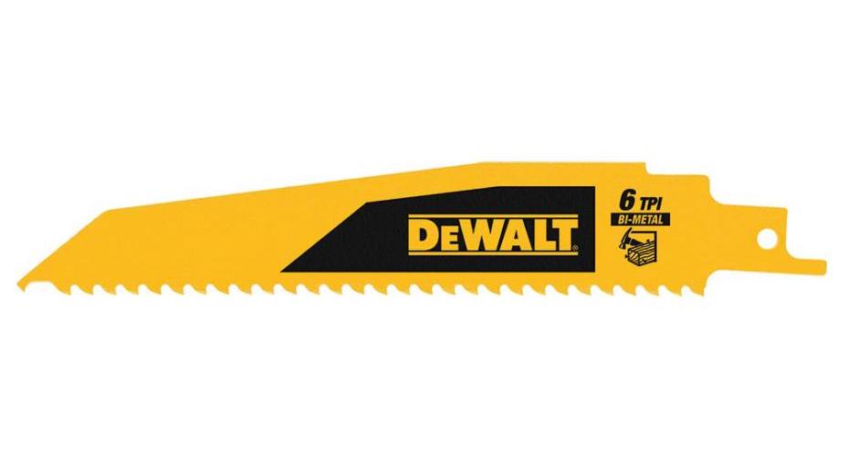 152mm 6TPI Bi-Metal Wood Demolition Reciprocating Saw Blades, 5 Pack - DT90380-QZ