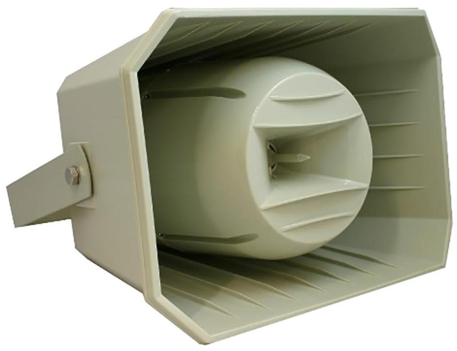 50W 6.5" Music/Speech PA Horn Speaker 8R/70/100V, IP65 - TITAN LT GREY
