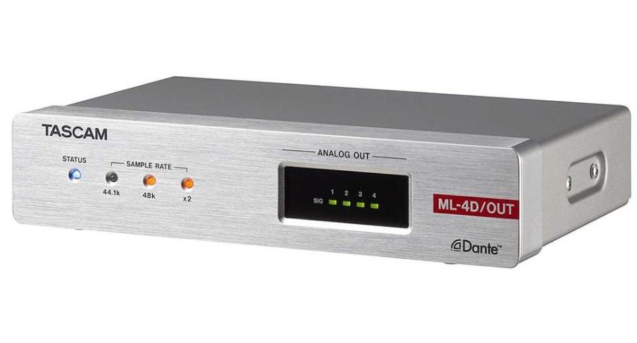 4x4 Dante-Euroblock Analog Converter with Mixer/DSP - ML-4D-OUT-E