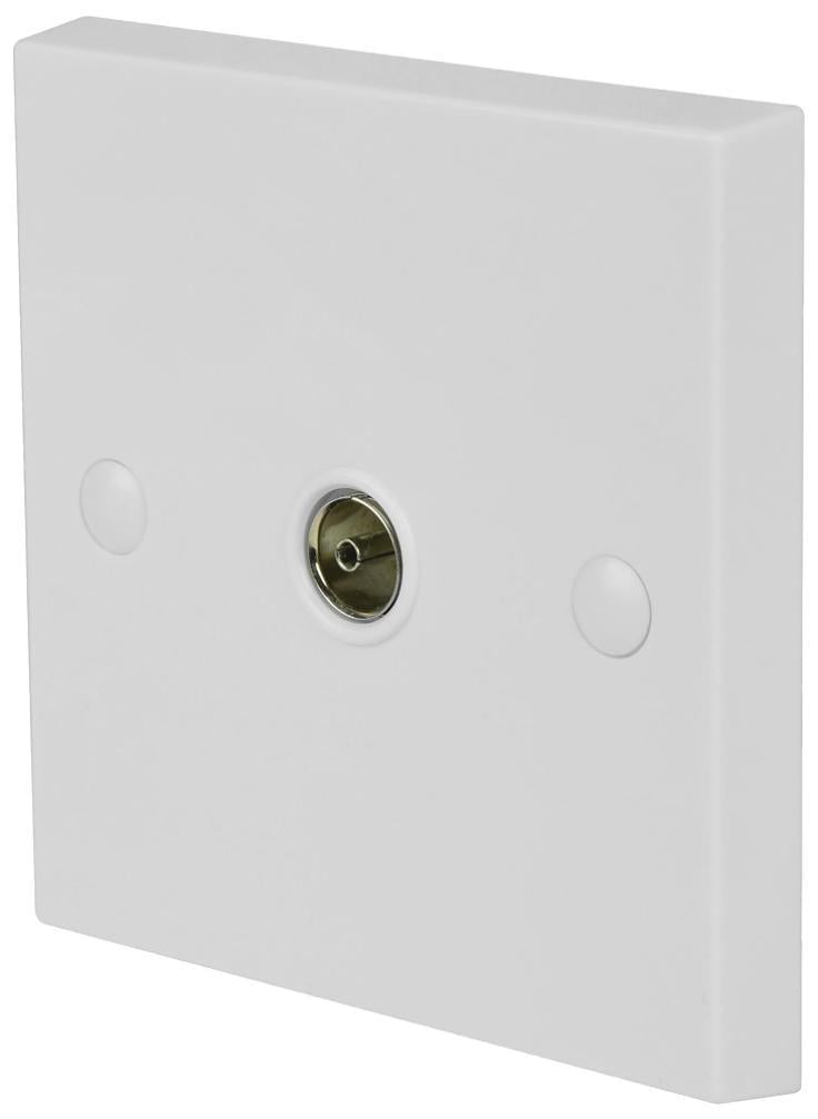 1 Gang TV Aerial Coaxial Wallplate - 123.312UK