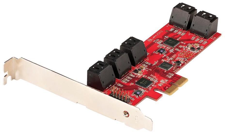 10 Port PCI-Ex 6Gbps SATA Expansion Card - 10P6G-PCIE-SATA-CARD
