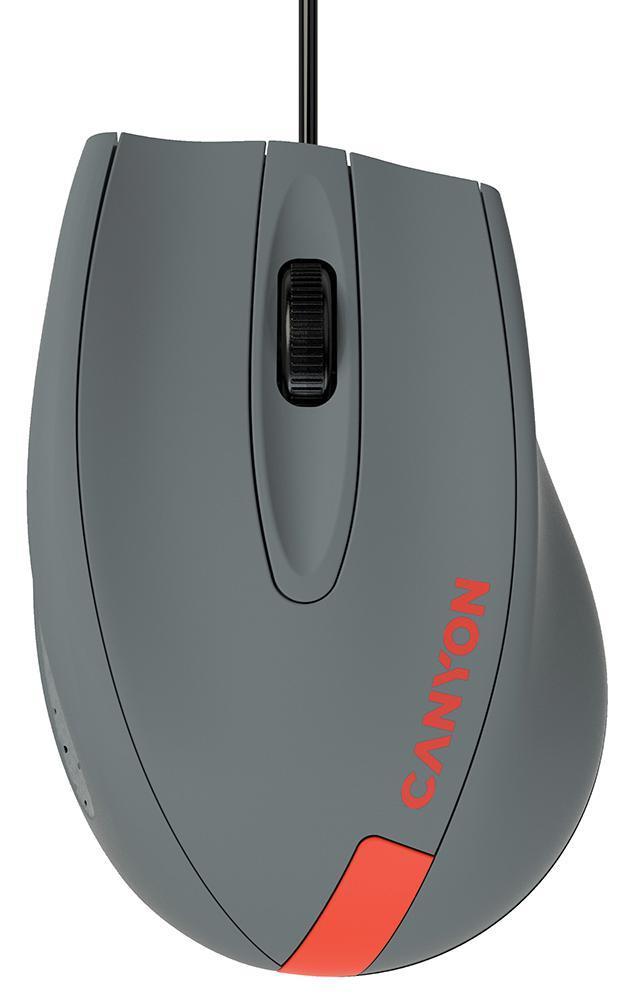 M-11 USB Optical Mouse, Graphite / Red - CNE-CMS11DG