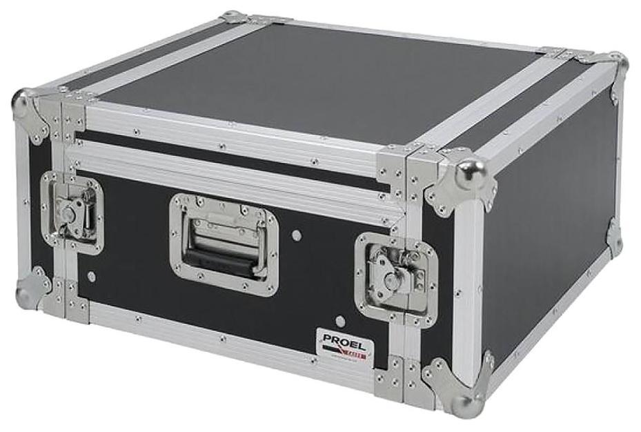 4U 19" Rack Flight Case 45cm with 10U Adjustable Mixer Space - SA04BLKM