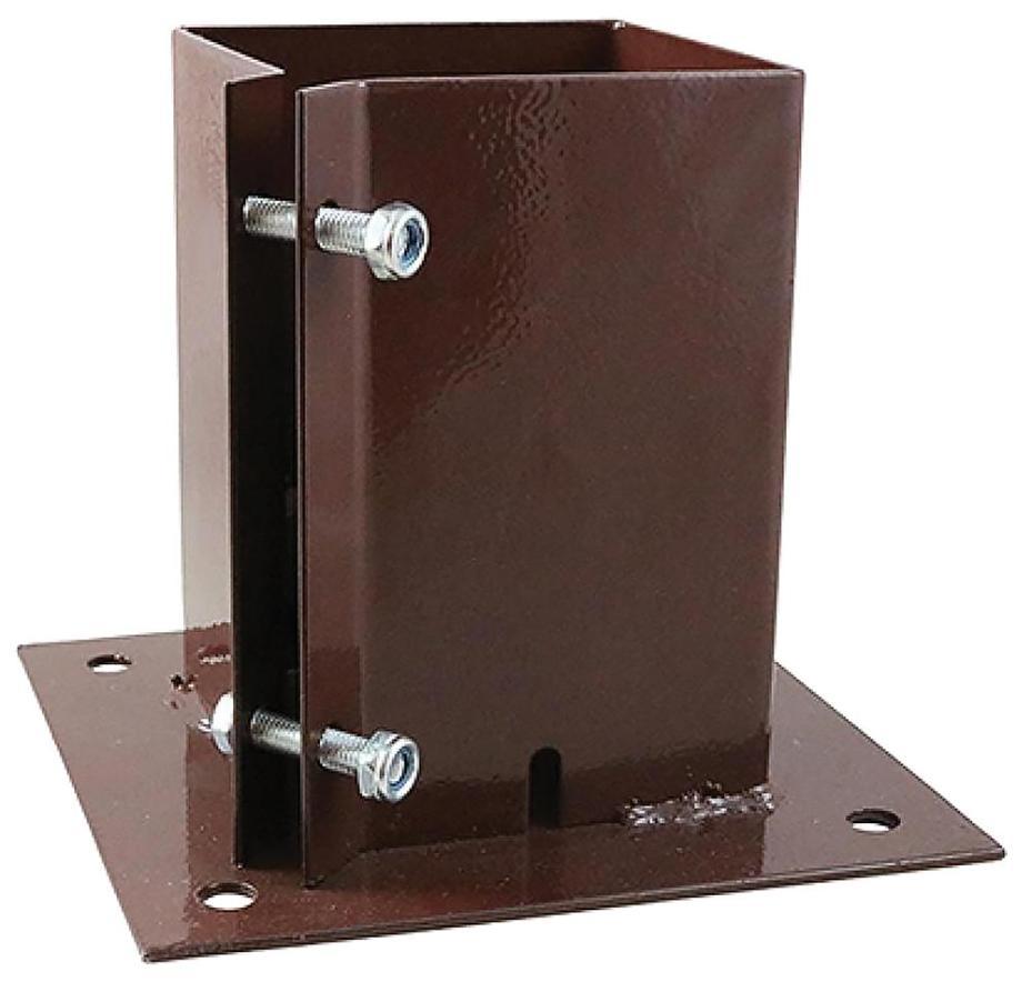 Bolt Down Fence Post Shoe, Oxide Red - 50mm - BDB50
