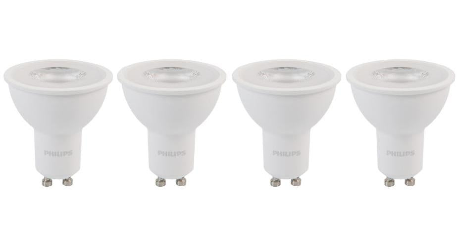 4.7W LED GU10 Bulbs, 2700K, 380lm, Pack of 4 - 929003038699