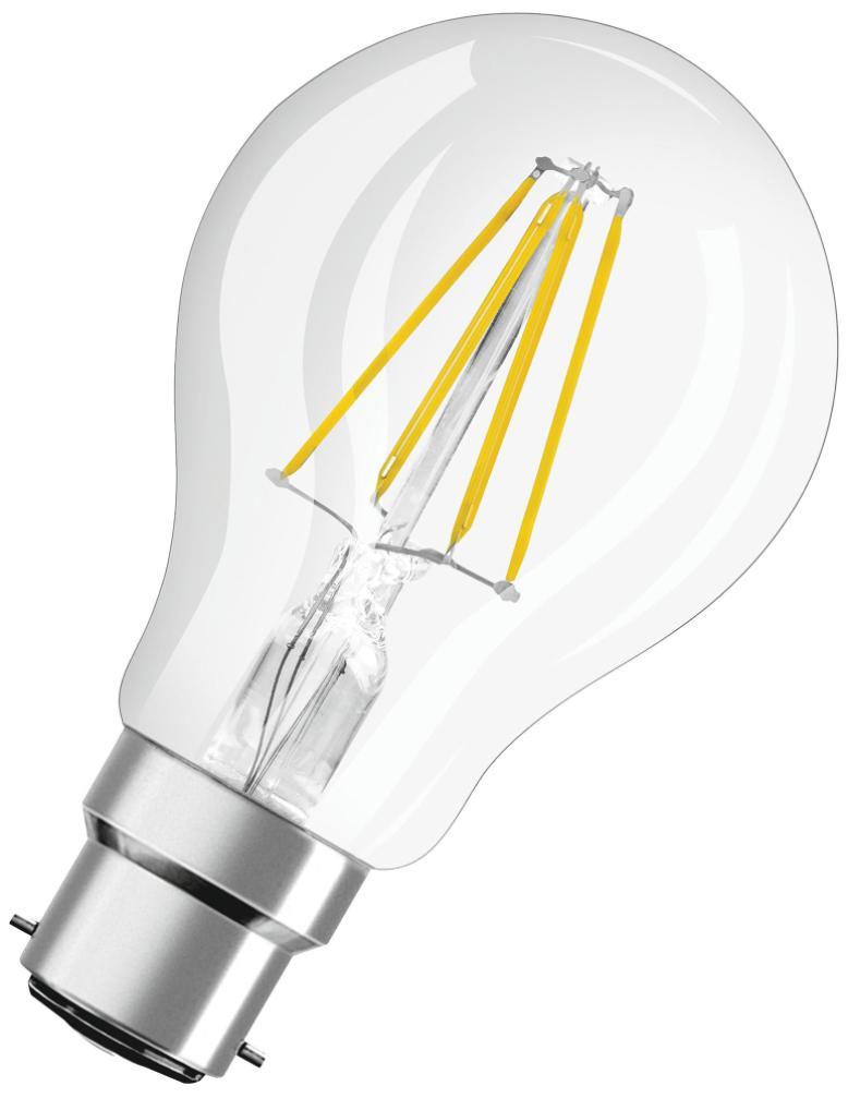 6.5W Filament GLS Bulb, B22d, 2700K, 806lm - 4058075591875