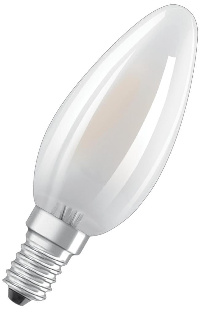 4W LED Frosted Candle Bulb, E14, 2700K, 470lm - 4058075590359