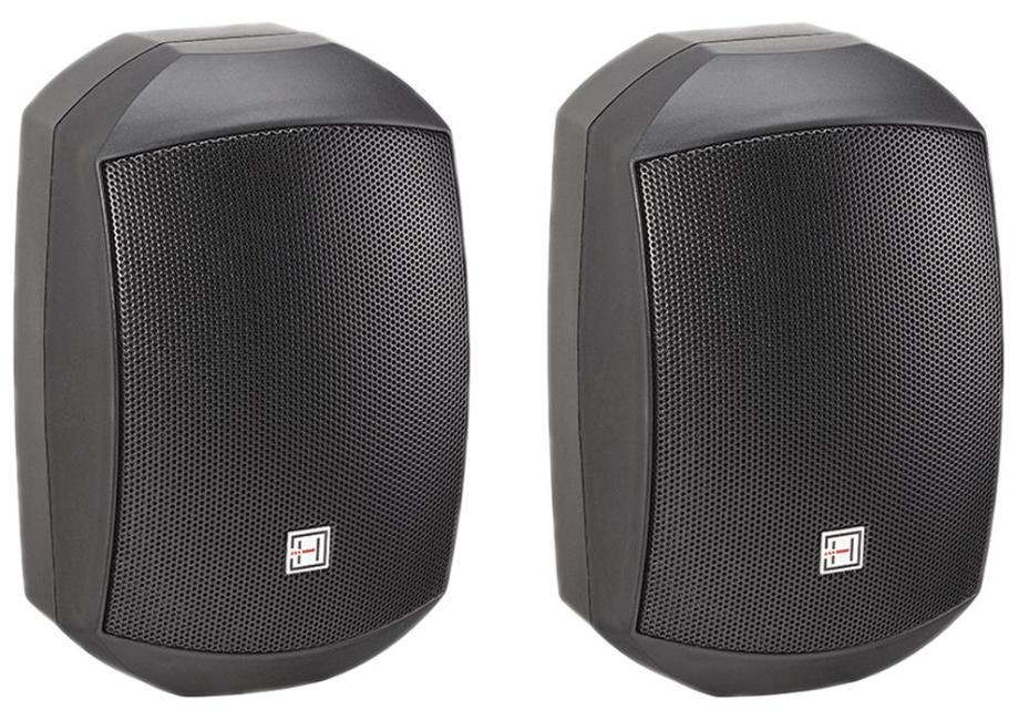 40W Wall Speakers 70V/100V/8R, IP65, Black (Pair) - LIDO-640 WBP