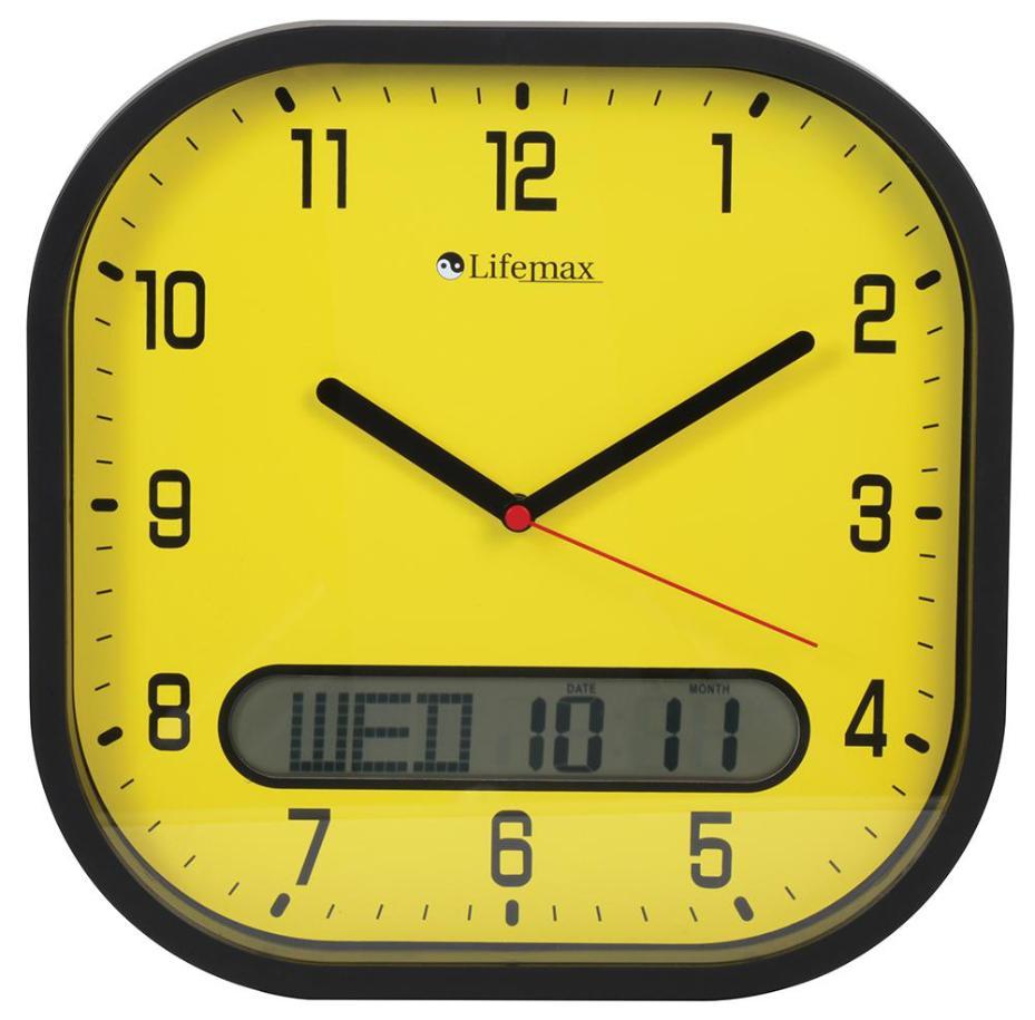 High Contrast Day-Date Wall Clock - 1614Y