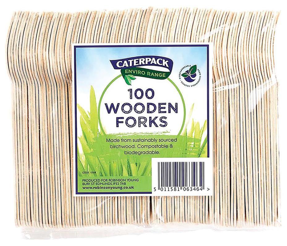 Wooden Forks - Pack of 100 - NWT4742