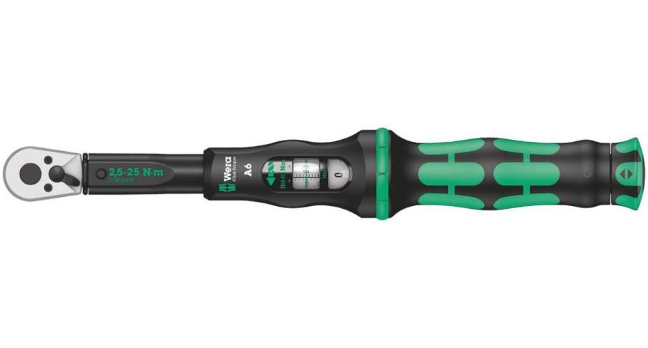 1/4" Click-Torque A 6 Torque Wrench with Reversible Ratchet, 2.5Nm - 25Nm - 05075605001