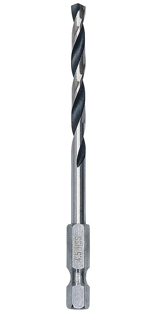 4.5mm x 87mm HSS Twist PointTeQ Drill Bit with Hex Shank - 2608577525