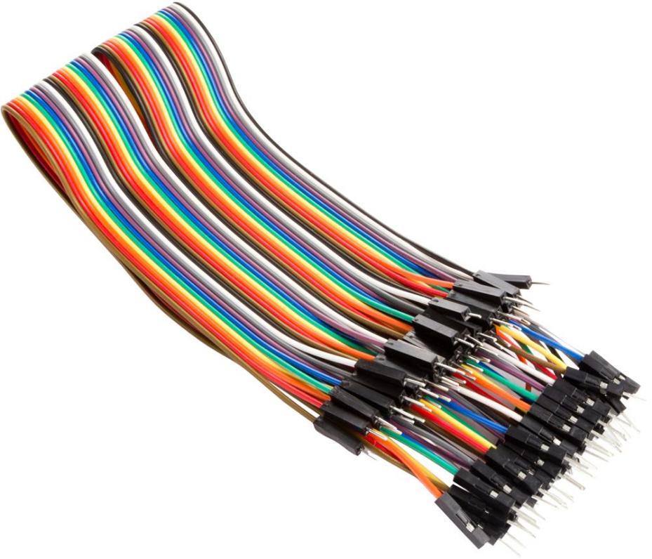 40 Way Flat Cable Male to Male Jumper Wires, 300mm - WPA413