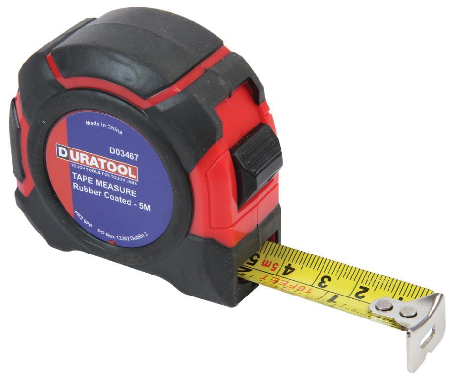 5m x 19mm Rubber Coated Tape Measure - D03467