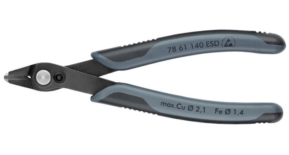 5.5" (140mm) Burnished Steel ESD Precision Electronic Super Knips® Cutters XL - 78 61 140 ESD