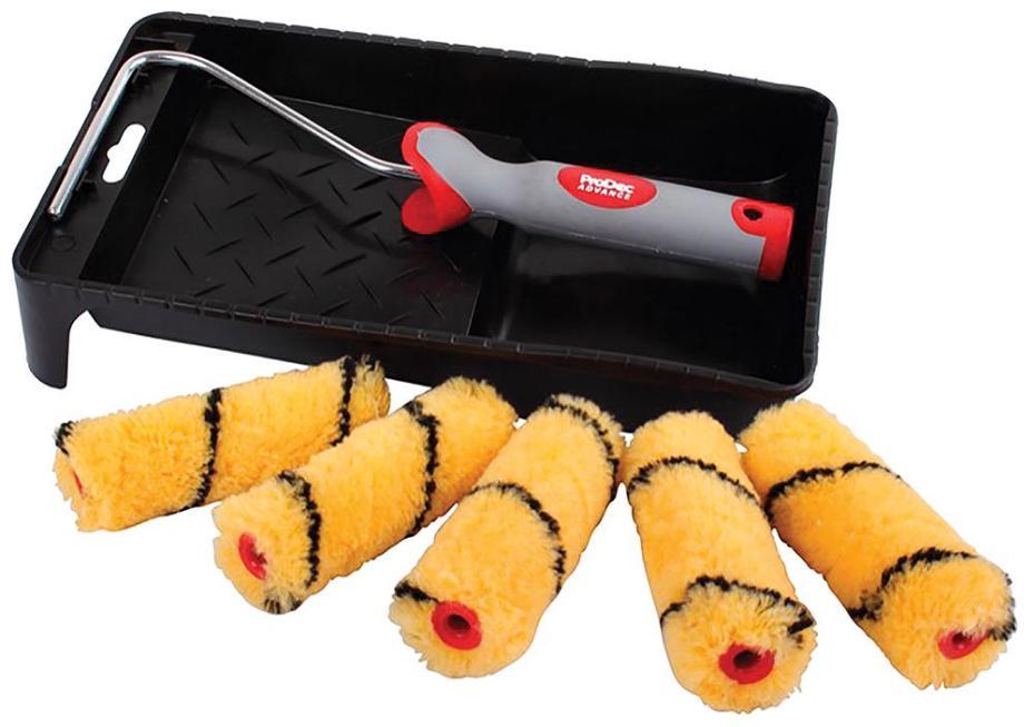 4" (100mm) Emulsion Mini Paint Roller Kit, 5 Pack - PRRT017