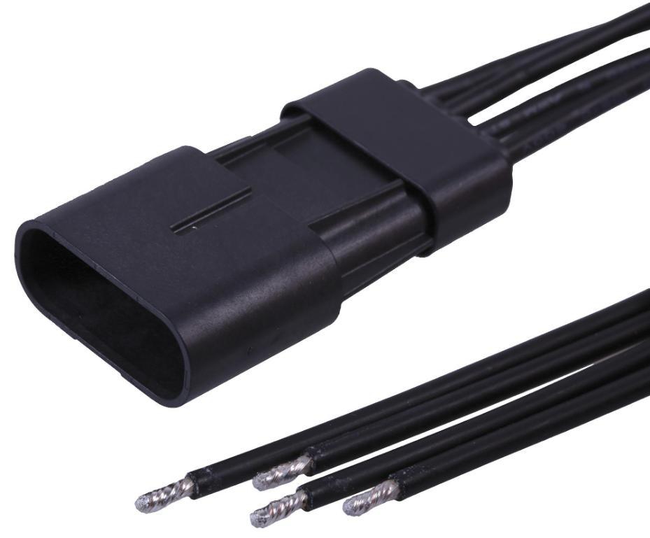 4 Pin Squba Plug to Bare End Lead, 600mm - 216623-1043