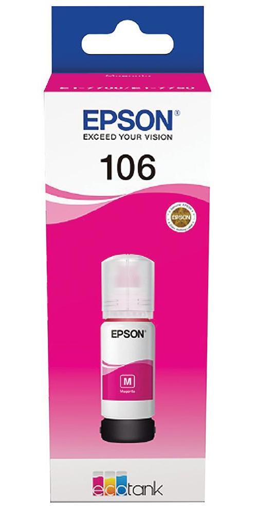106 EcoTank Ink Refill Bottle, Magenta - C13T00R340